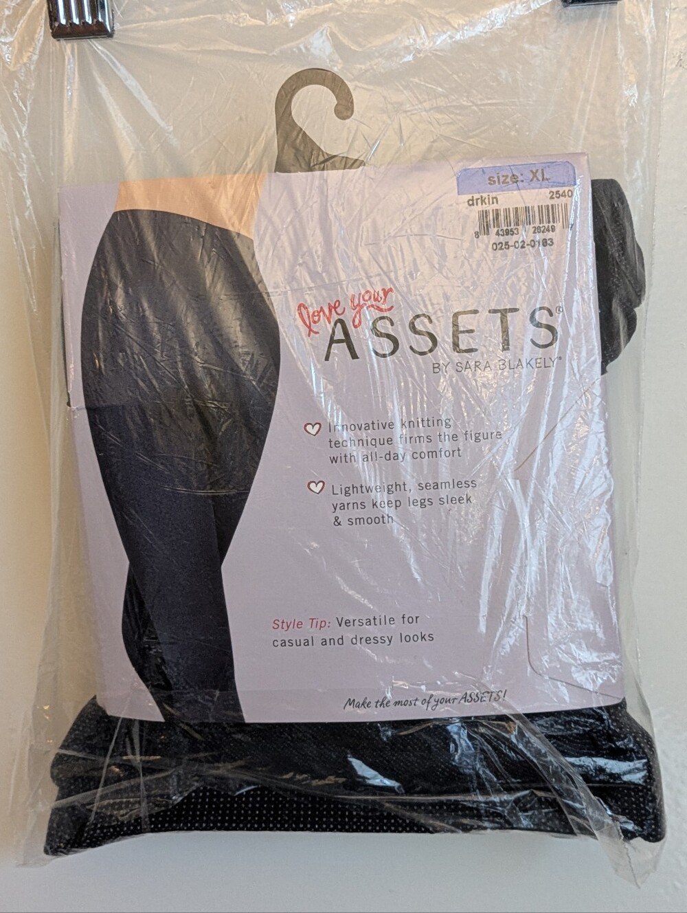 Love Your Assets by Sara Blakely SPANX Seamless Leggings Dark Denim Wash XL
